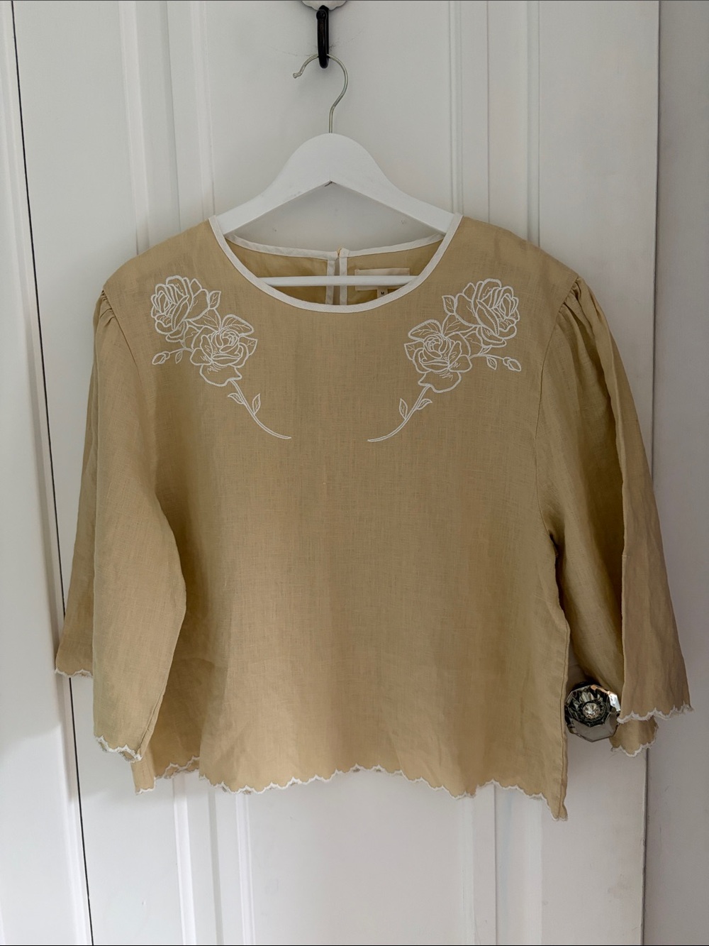 Sonderhaus • Light Yellow Blouse 100% Linen (Size M)